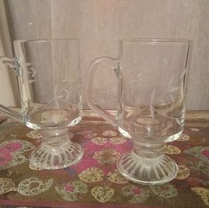 Princess House Irish Coffee Mugs, vintage